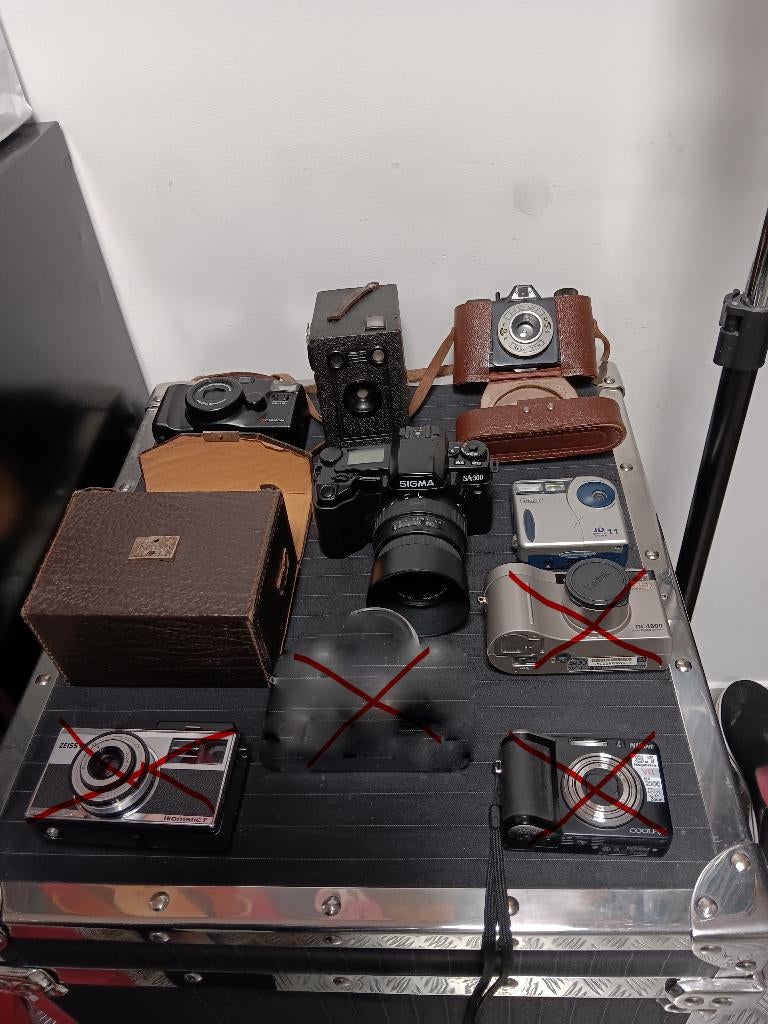 Verzameling vintage fototoestellen, Ophalen of Verzenden, Gebruikt, Compact, Overige Merken