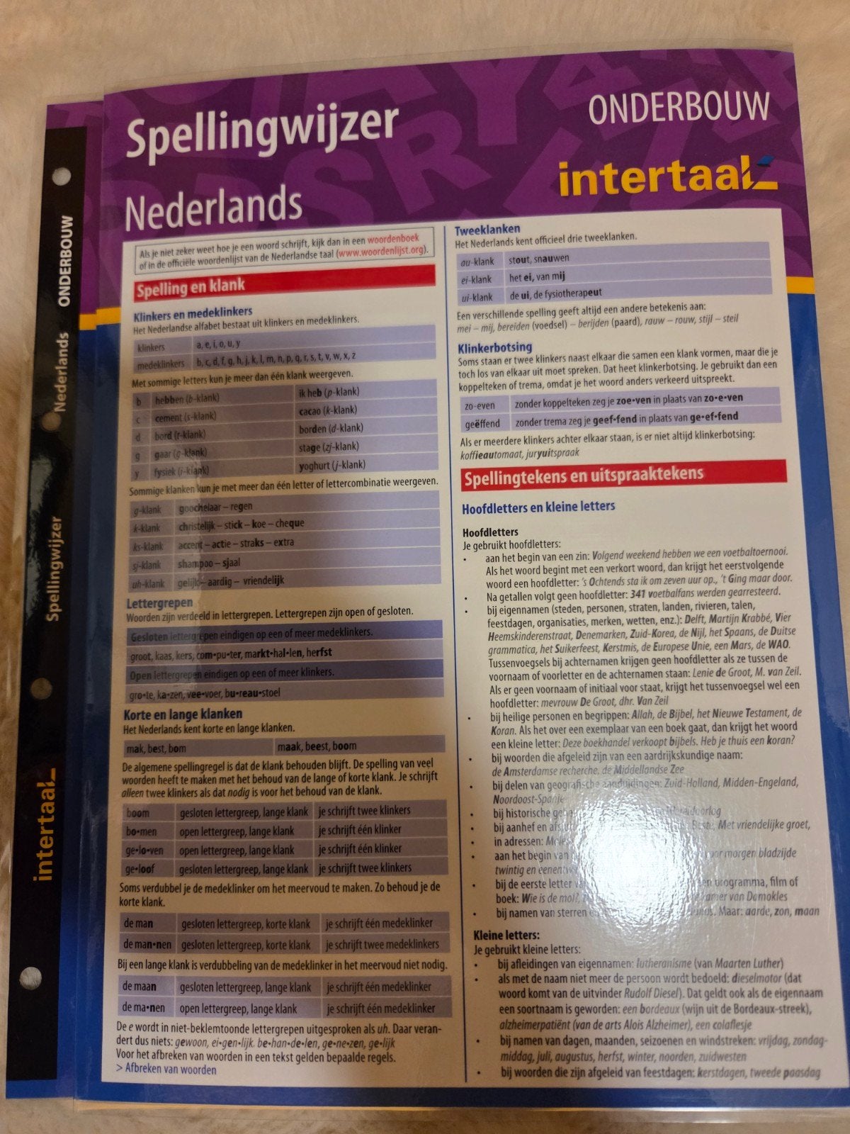 Spellingwijzer Nederlands Onderbouw Intertaal, Ophalen of Verzenden, Zo goed als nieuw, Intertaal, Alpha