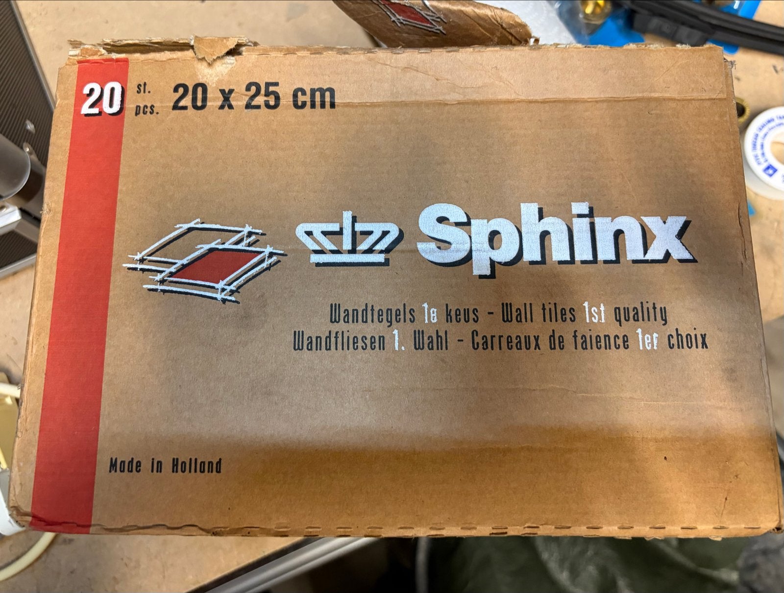 Sphinx wandtegels 20x25 cm - Nieuw in doos, Ophalen, Nieuw, 20 tot 40 cm, Minder dan 5 m²