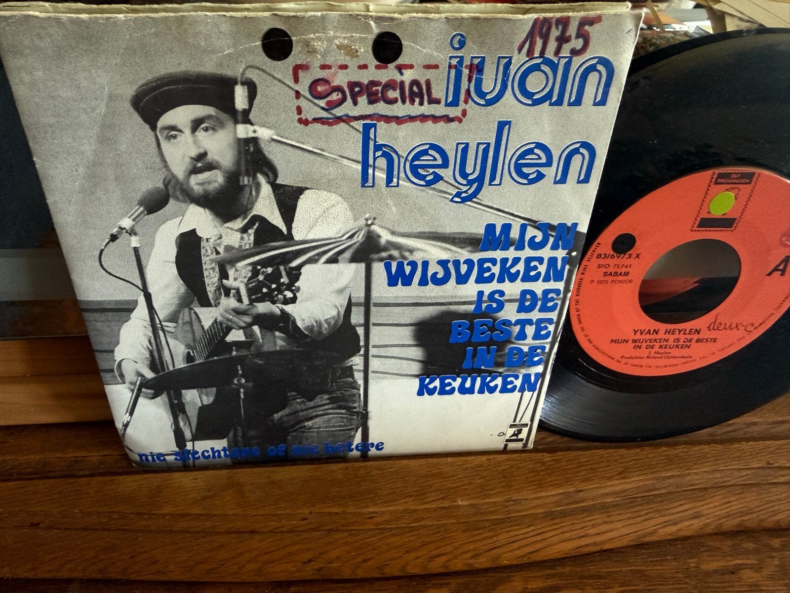 Ivan Heylen - Mijn Wijfken Is De Beste In De Keuken (Single), Originele persing, Ophalen of Verzenden, Gebruikt, Nederlandstalig