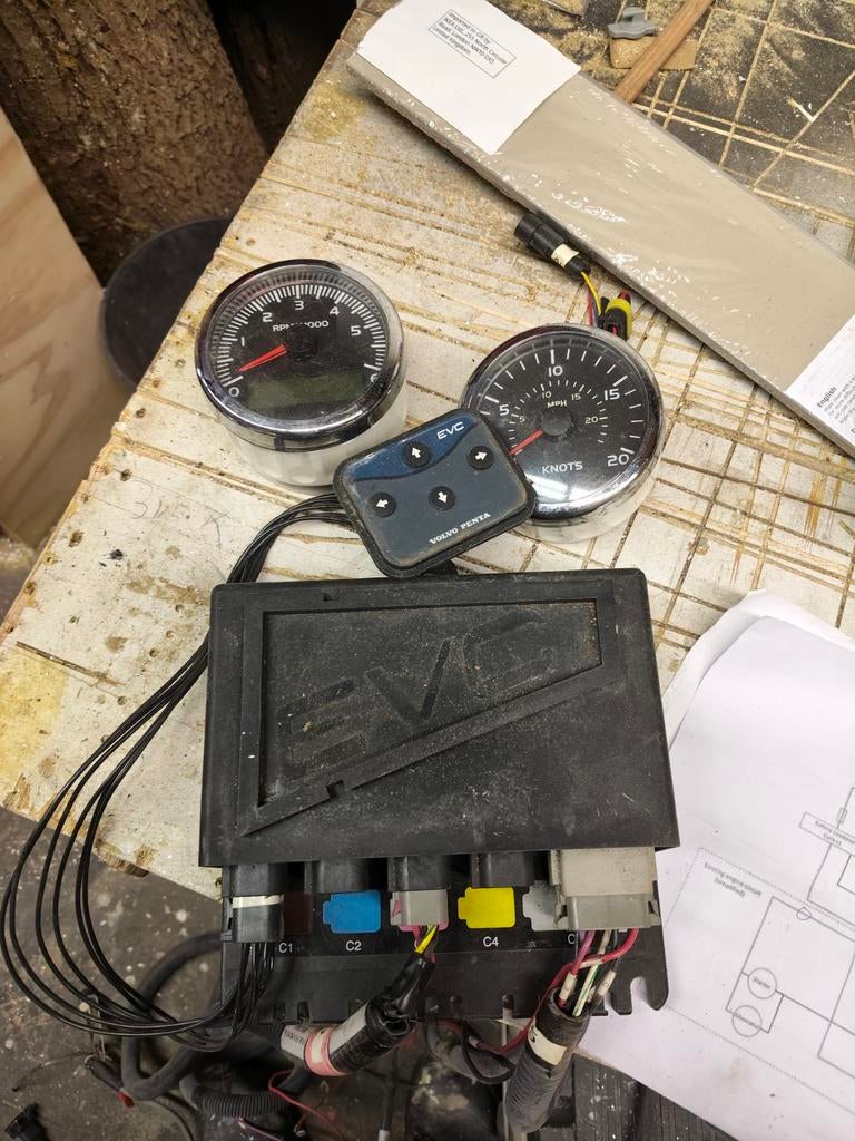Volvo Penta EVC Systeem met Toerenteller en Snelheidsmeter, Ophalen of Verzenden, Gebruikt, Motor en Techniek