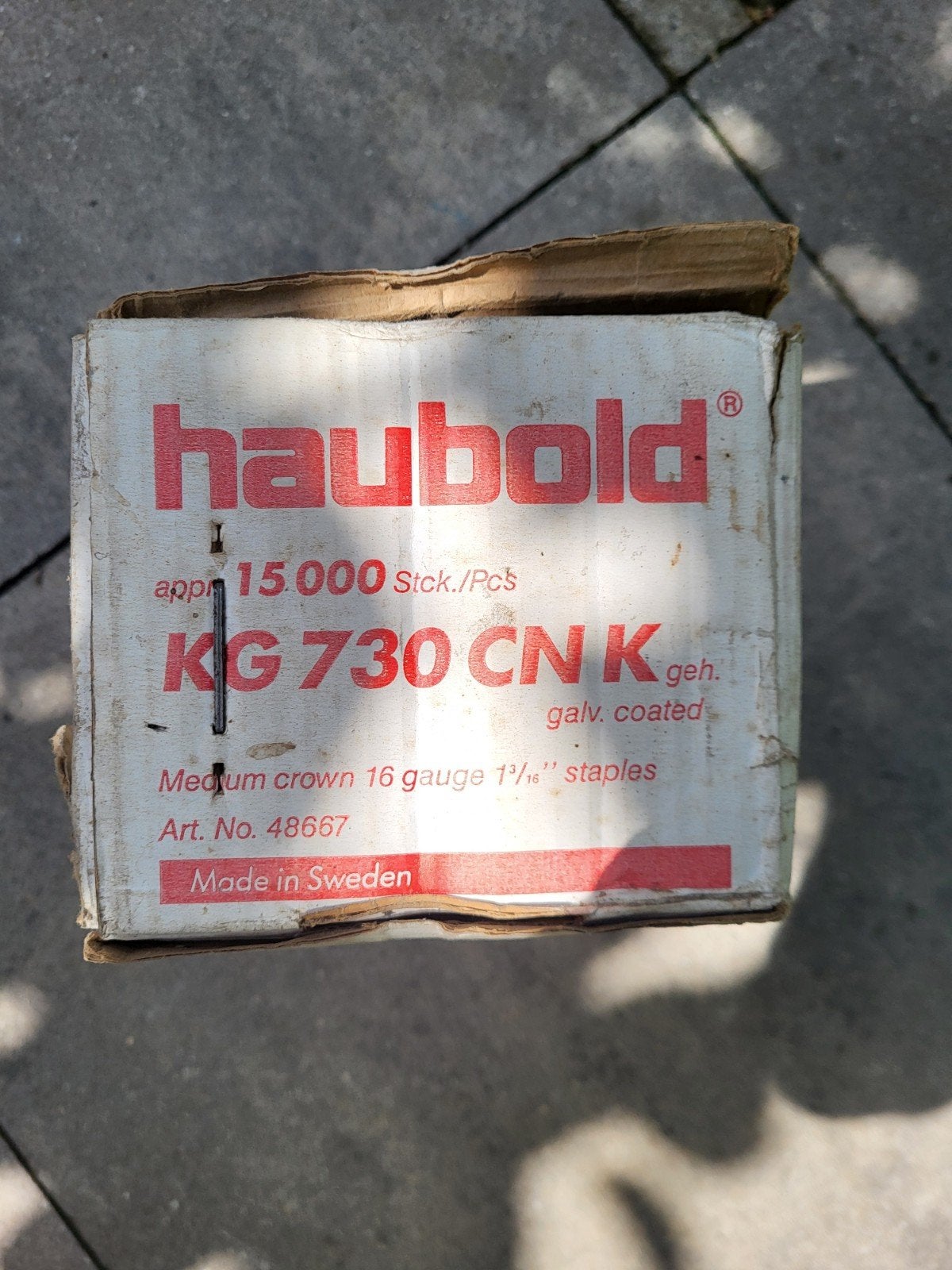 Haubold KG 730 CN K nieten 14750 stuks , 3cm lang, Ophalen of Verzenden
