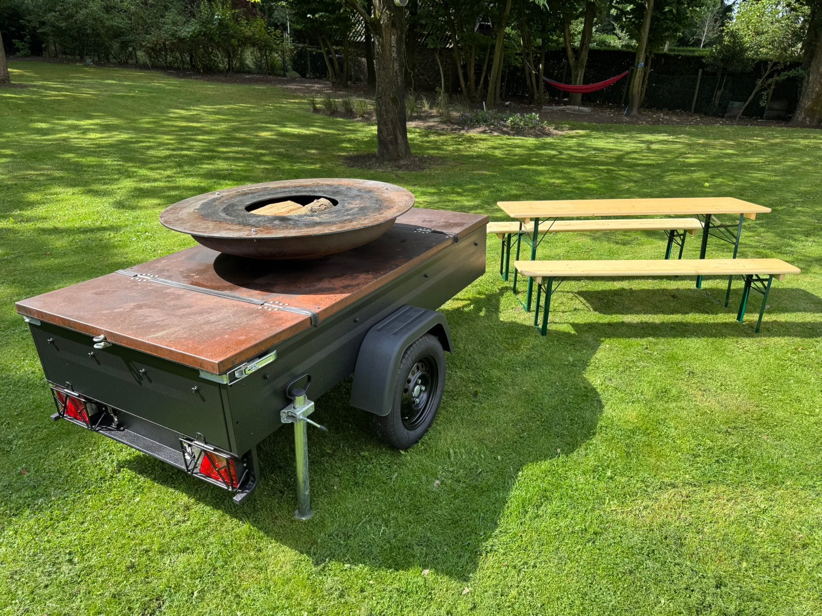 Plancha / BBQ aanhanger te huur! – compleet verzorgd, ., Ophalen of Verzenden, Zo goed als nieuw, .