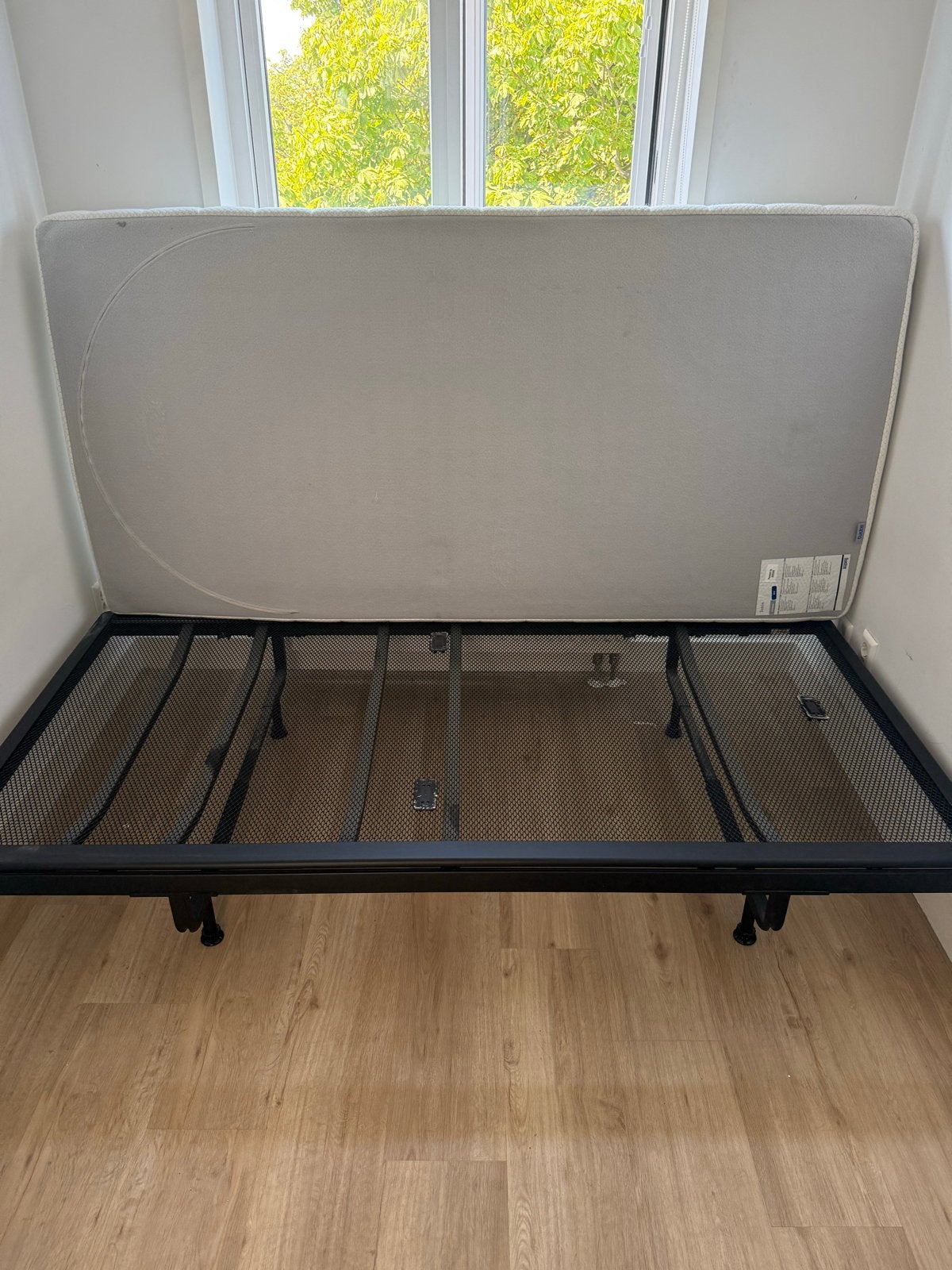 Auping spiraal bedframe (vlak) 100x200 cm + optioneel matras, Ophalen, Eenpersoons, 200 cm, Metaal