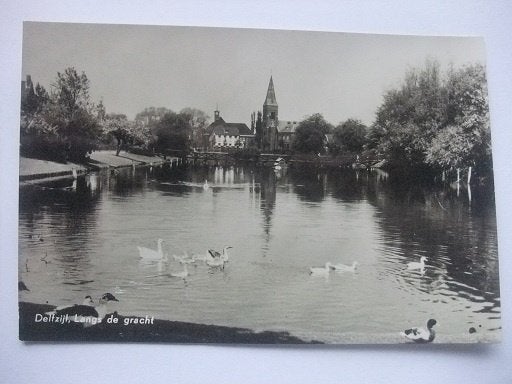 P327 Delfzijl - Langs de Gracht - 1961, Verzenden, 1960 tot 1980, Ongelopen, Groningen
