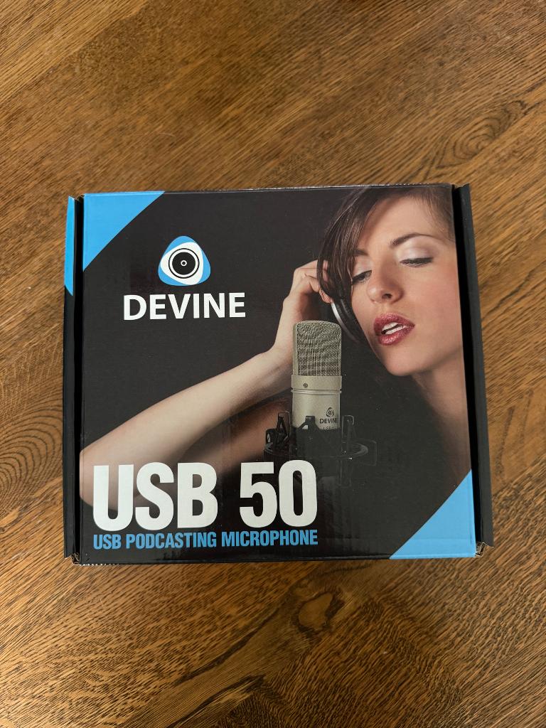 Devine 50 USB podcast microfoon, Ophalen of Verzenden, Zo goed als nieuw, Studiomicrofoon