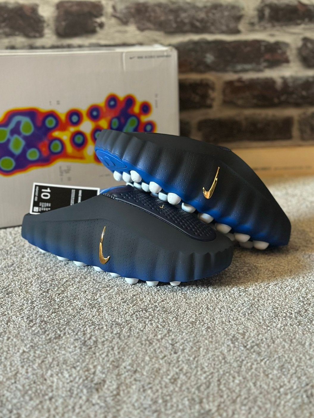 ORIGINEEL Nike Mind 001 Slide EU44 ‘Blackened Blue’ | Nieuw!, Ophalen of Verzenden, Nieuw, Blauw