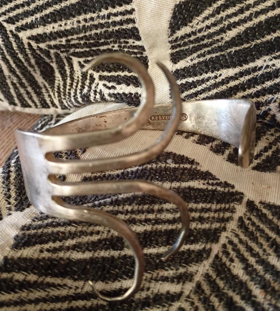 Zilveren vork armband, Ophalen of Verzenden, Zo goed als nieuw, Zilver, Zilver