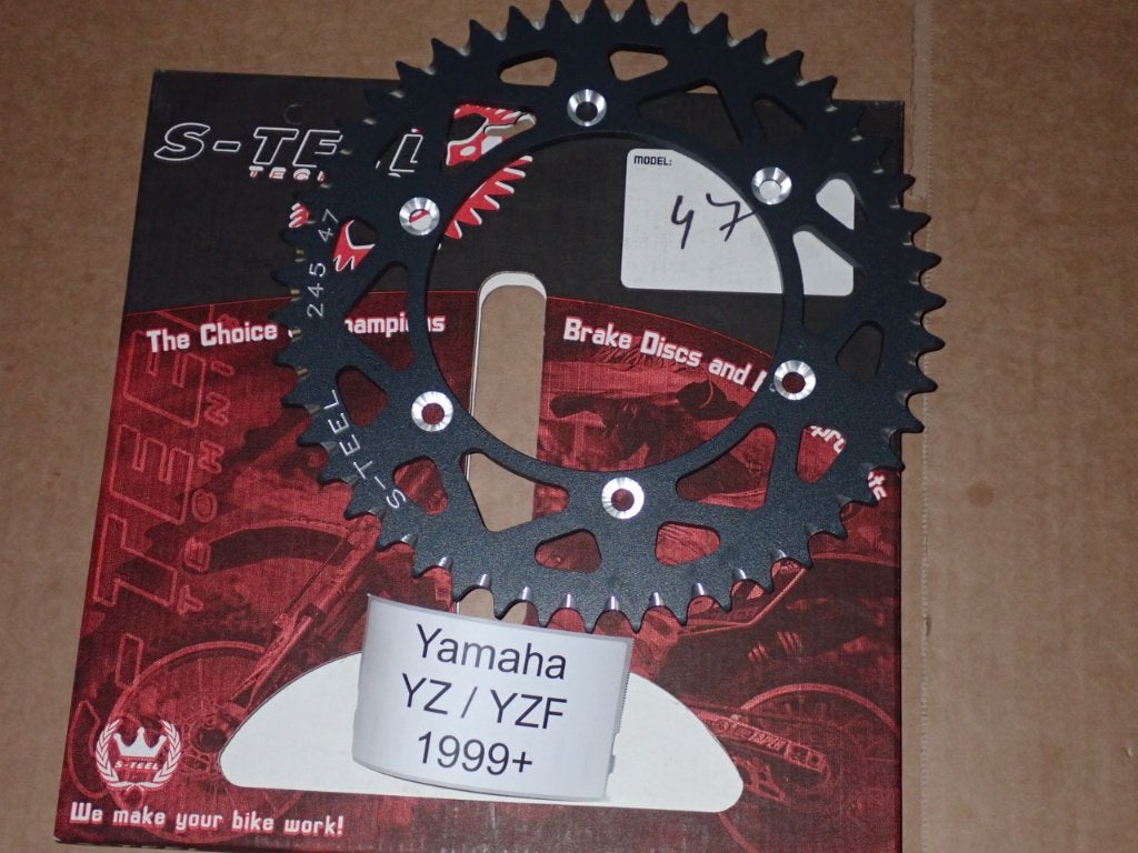Yamaha YZ YZF 125 250 450 Achter Tandwiel 47T, Verzenden