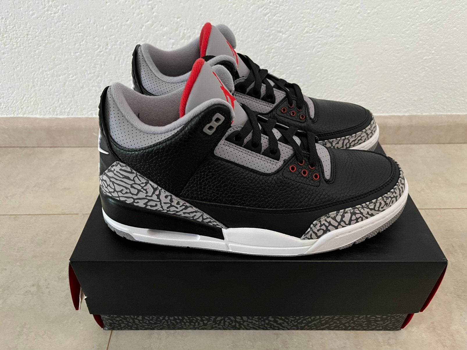 Air Jordan 3 Retro OG Black Cement Maat 44, Kleding | Heren, Schoenen, Zwart, Nieuw, Ophalen of Verzenden, Sneakers of Gympen