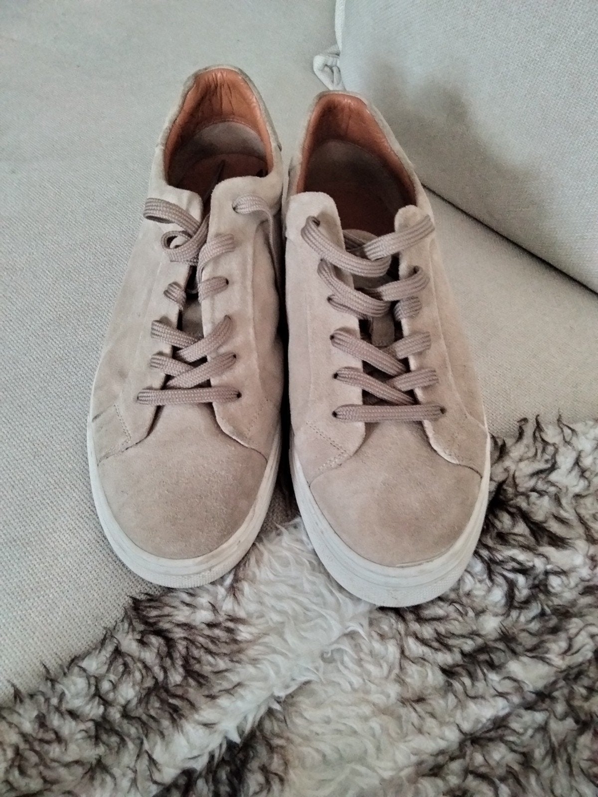 Sacs sneakers beige suède maat 40, Overige kleuren, Ophalen of Verzenden, Sneakers of Gympen, Gedragen