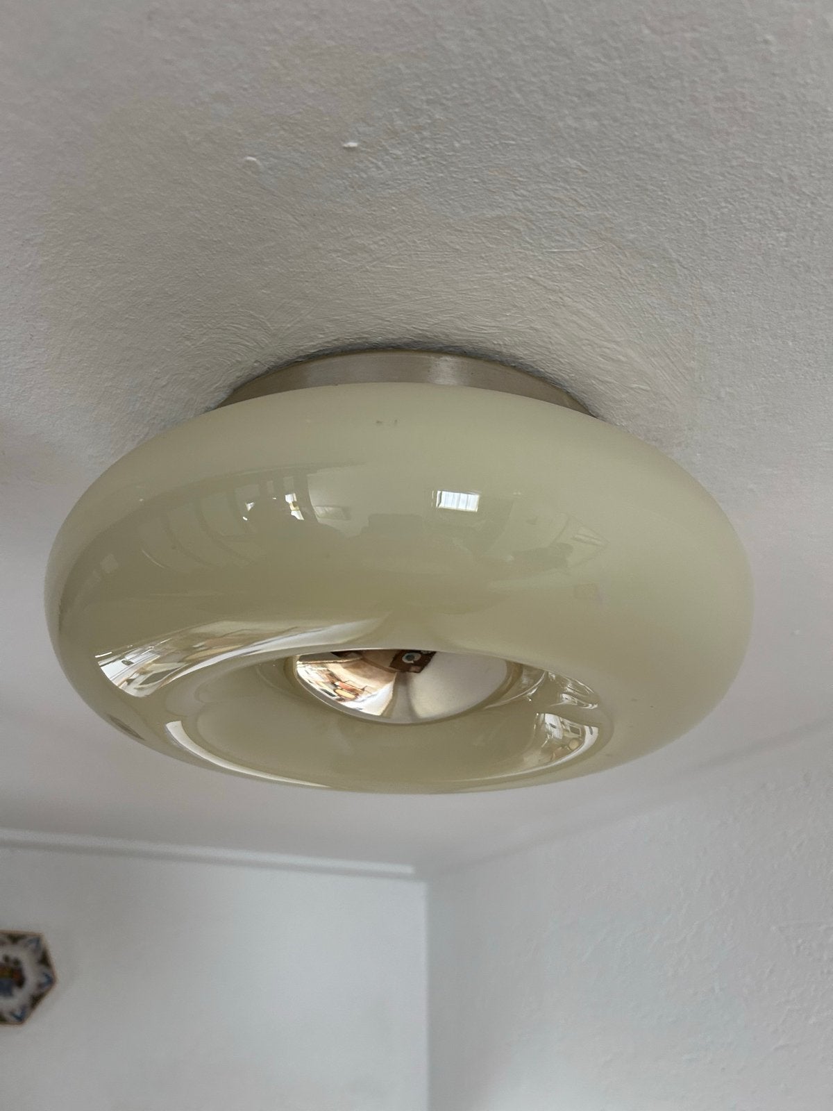 Retro Plafonnière - 27 cm doorsnede, Ophalen of Verzenden, Zo goed als nieuw