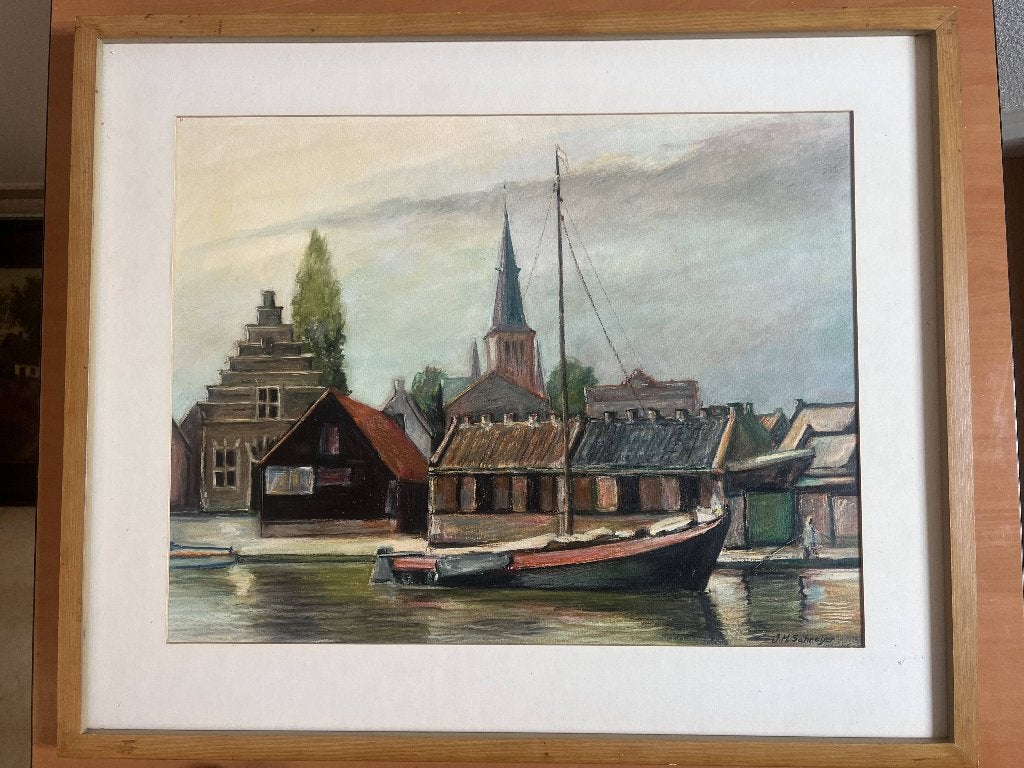 Schilderij van J.M. Schreijer, Ophalen of Verzenden