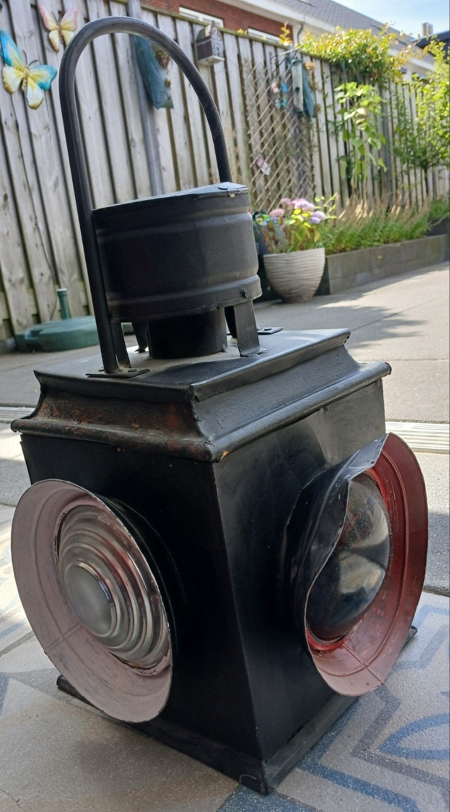 Antieke spoorweglamp - Vintage treinlantaarn, Ophalen