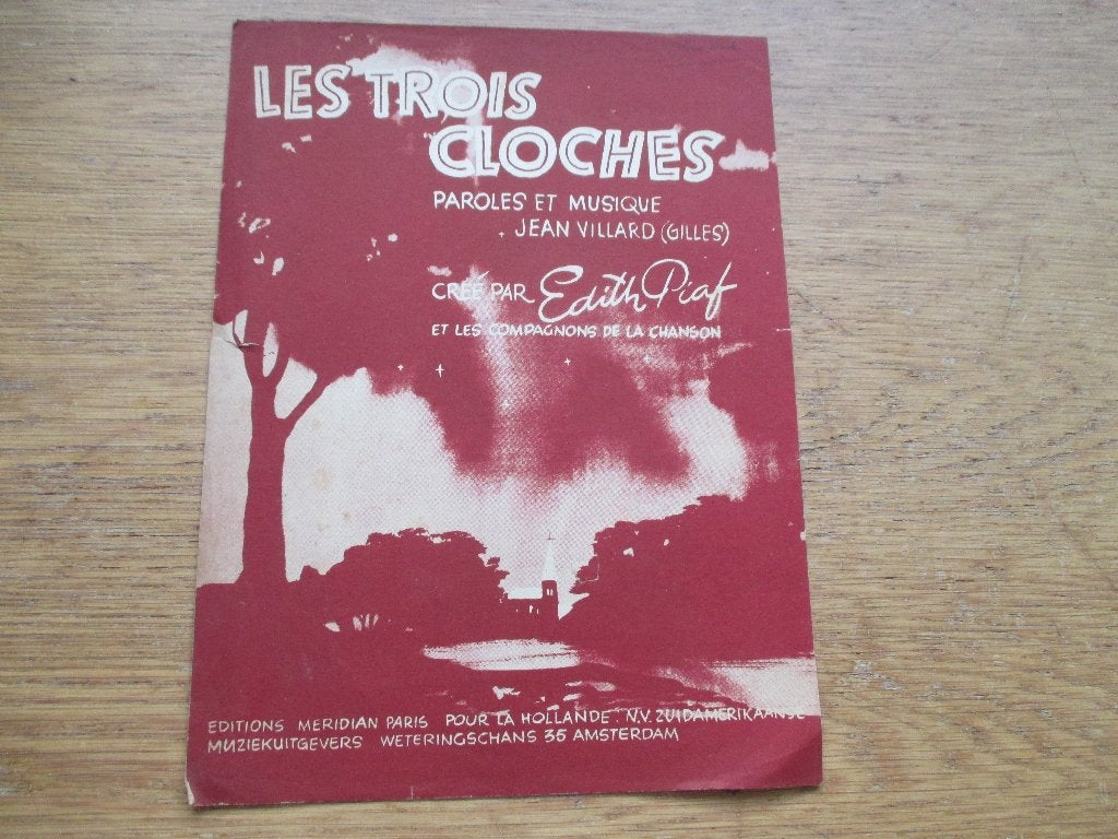 LES TROIS CLOCHES - EDITH PIAF, Piano, Gebruikt, Ophalen of Verzenden, Artiest of Componist
