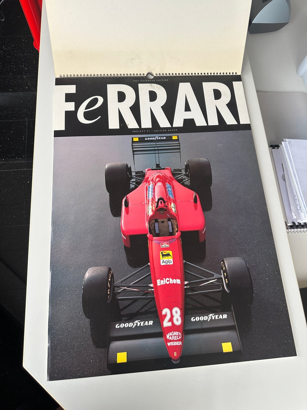 Vintage Ferrari F1 Kalender 1991 - Collectors Item, Ophalen, Jaarkalender, Gebruikt