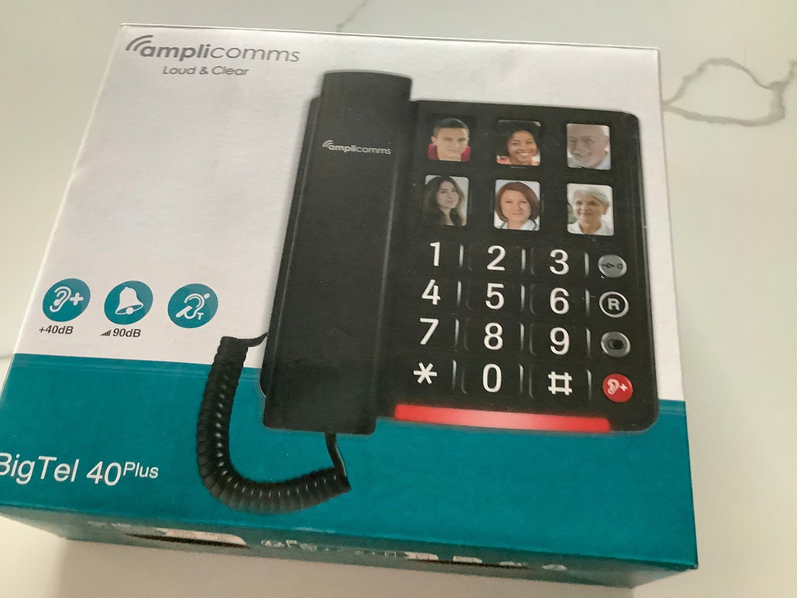 Amplicomms seniorentelefoon. Nog met garantie, Telecommunicatie, Vaste telefoons | Niet Draadloos, Ophalen of Verzenden, Zo goed als nieuw