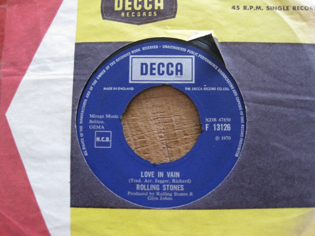 Vinyl single The Rolling Stones   "Love in vain", Ophalen of Verzenden, Gebruikt, Pop