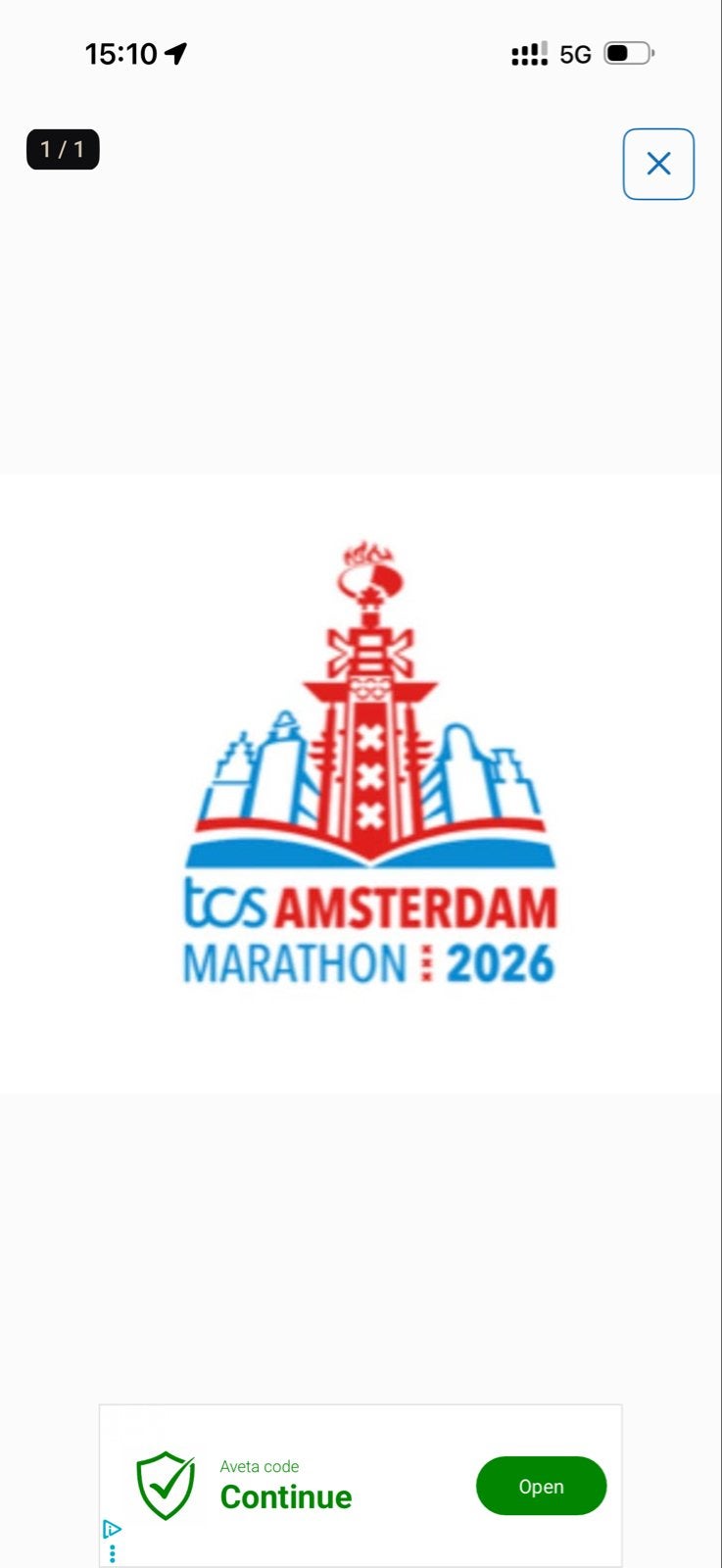 Startbewijs marathon Amsterdam, Eén persoon