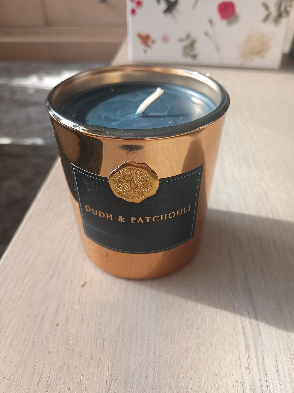 Nieuwe Oudh & Patchouli Kaars - 140gr, Blauw, Ophalen of Verzenden, Kaars, Was