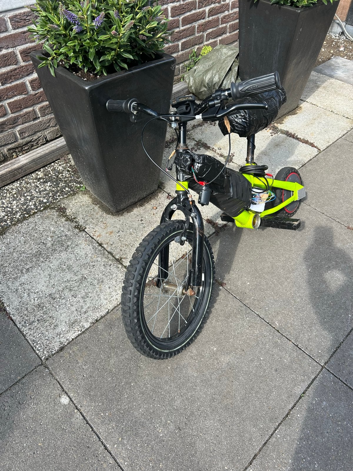 Unieke Mini Suron E-step/fiets - Zelf Gemaakt!, Ophalen, Gebruikt, Staal, Minder dan 16 inch