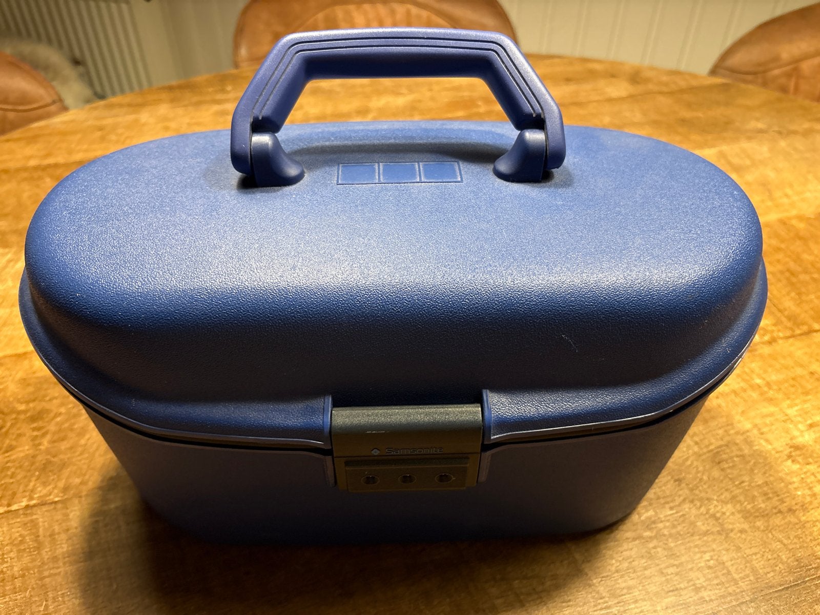 Samsonite Beautycase Blauw met Cijferslot, Hard kunststof, Slot, Minder dan 50 cm, Ophalen of Verzenden
