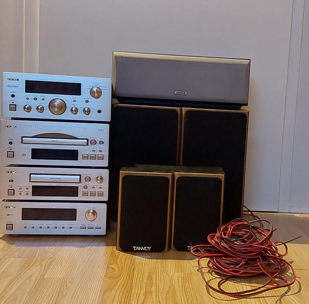 Complete set bestaande uit Tannoy speakers en een Teac audio, Audio, Tv en Foto, Versterkers en Receivers, Ophalen, Gebruikt, Overige merken
