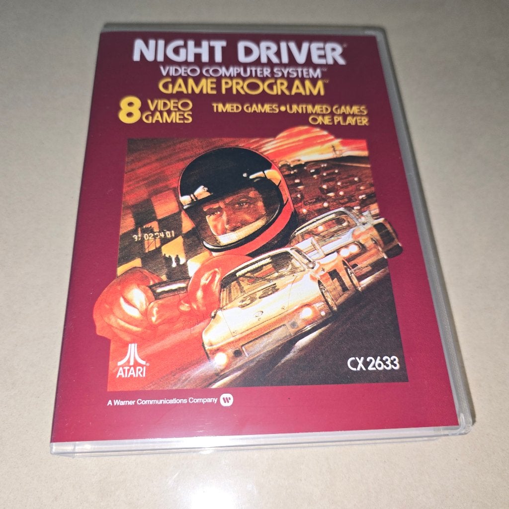 Night Driver Atari 2600 Game Case, Spelcomputers en Games, Gebruikt, Verzenden, 1 speler, Racen en Vliegen