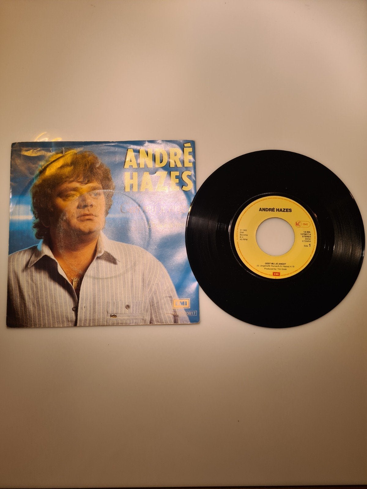 Andre Hazes - Geef mij je angst, 7 inch, Ophalen of Verzenden, Zo goed als nieuw, Levenslied of Smartlap