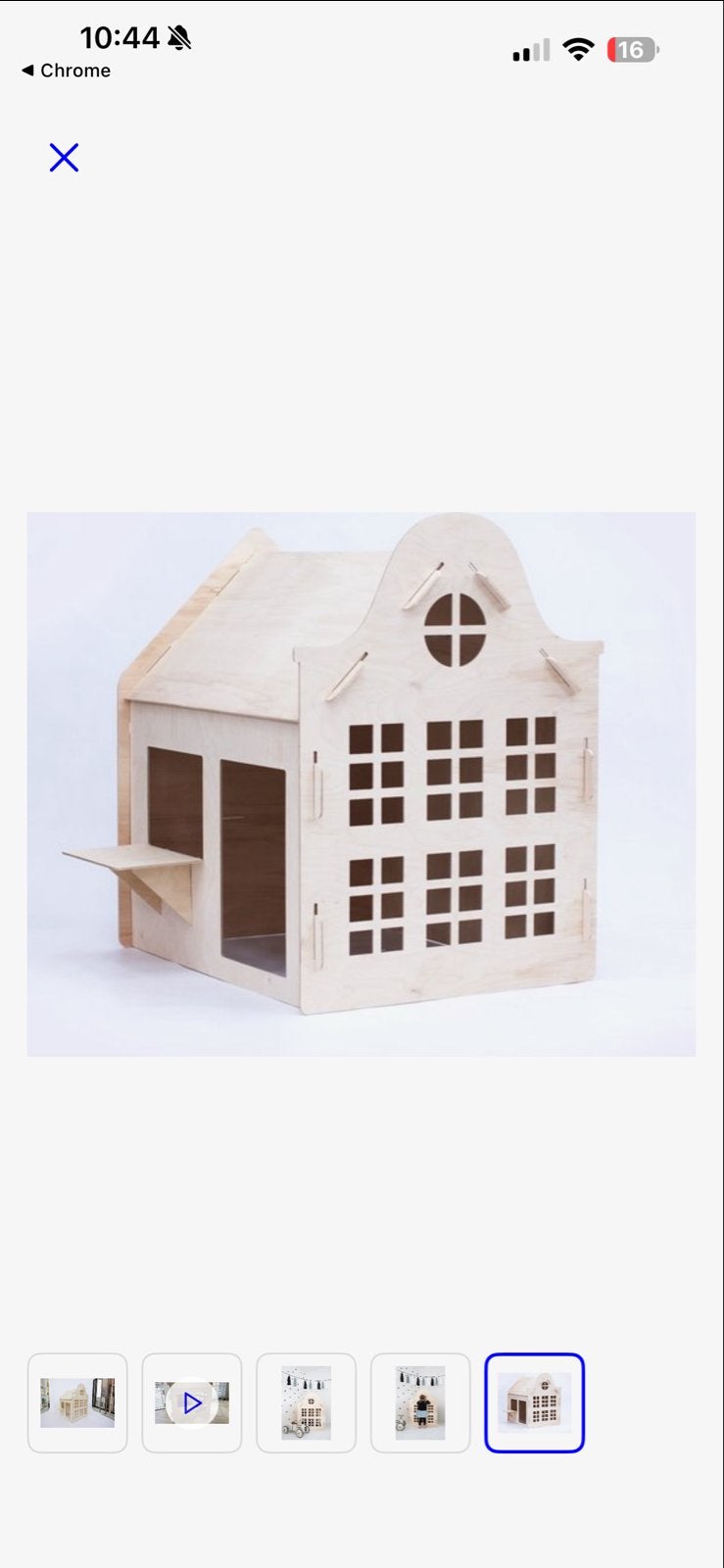 Houten speelhuisje/poppenhuis - Lichte gebruikssporen, Ophalen, Gebruikt, Meubelstuk of Keukentje
