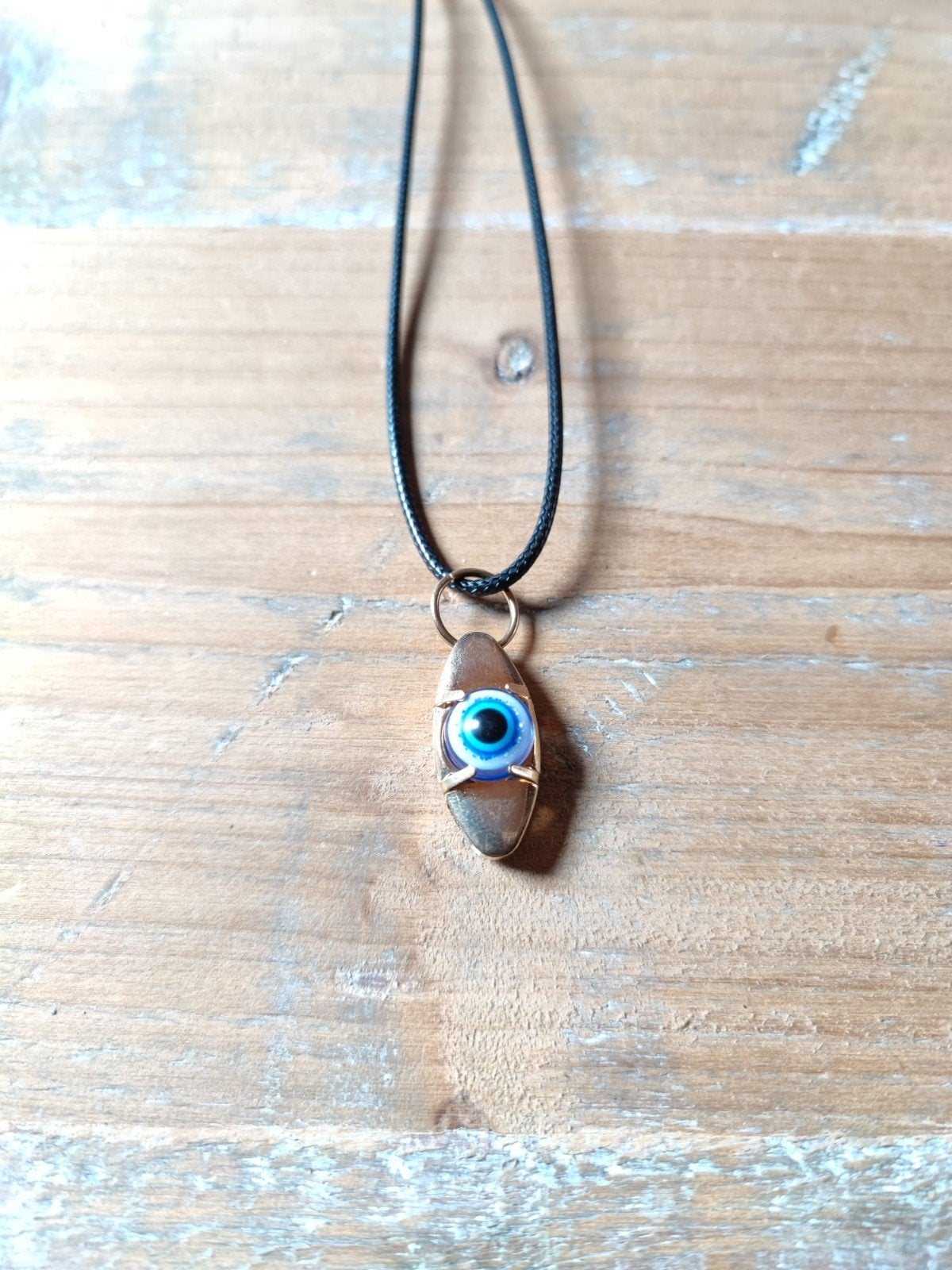 Nieuwe ketting met Evil Eye hanger, Verstelbaar, Nieuw, Steen of Mineraal, Verzenden