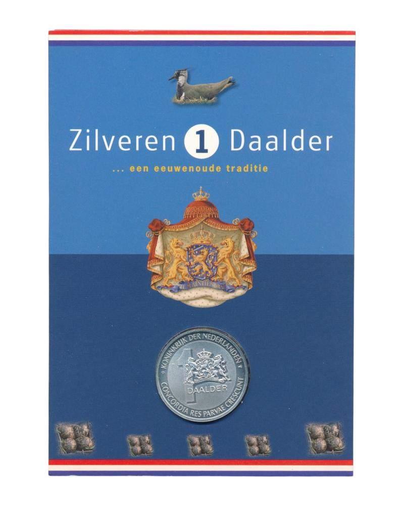 Nederland 1 Daalder 2001 Kievitsbloem Zilver in blister, Setje, Koningin Beatrix, Zilver, Overige waardes