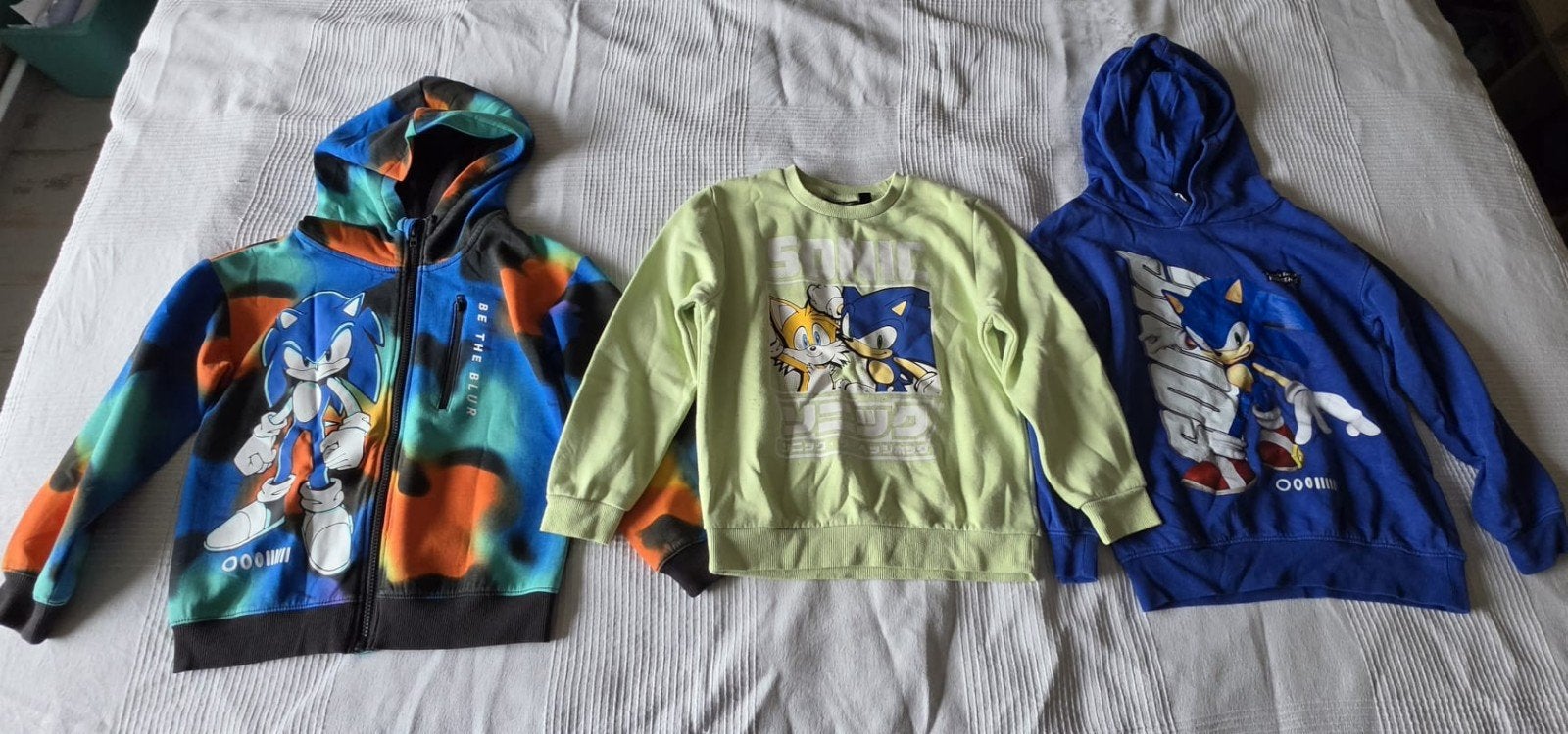 Sonic. Set van 3. 1 vest en 2 truien. maat 122/128, Gebruikt, Trui of Vest, Ophalen of Verzenden, Jongen