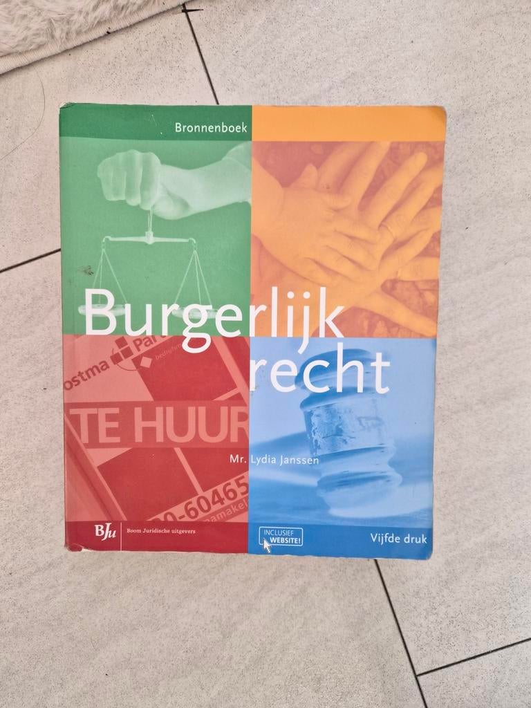 Burgerlijk Recht - Mr. Lydia Janssen (Vijfde Druk), Zo goed als nieuw, Mr. Lydia Janssen, Gamma, HBO