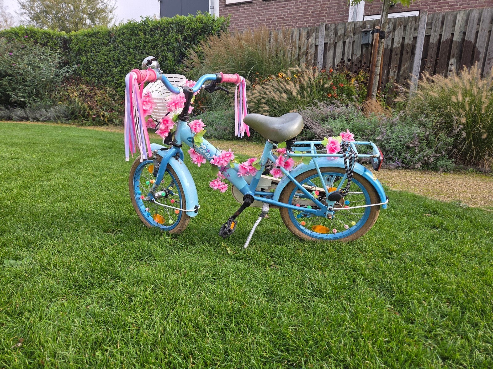 Loekie kinderfiets, prinsessenfiets, 16 inch, Ophalen, Gebruikt, Terugtraprem, 16 tot 20 inch