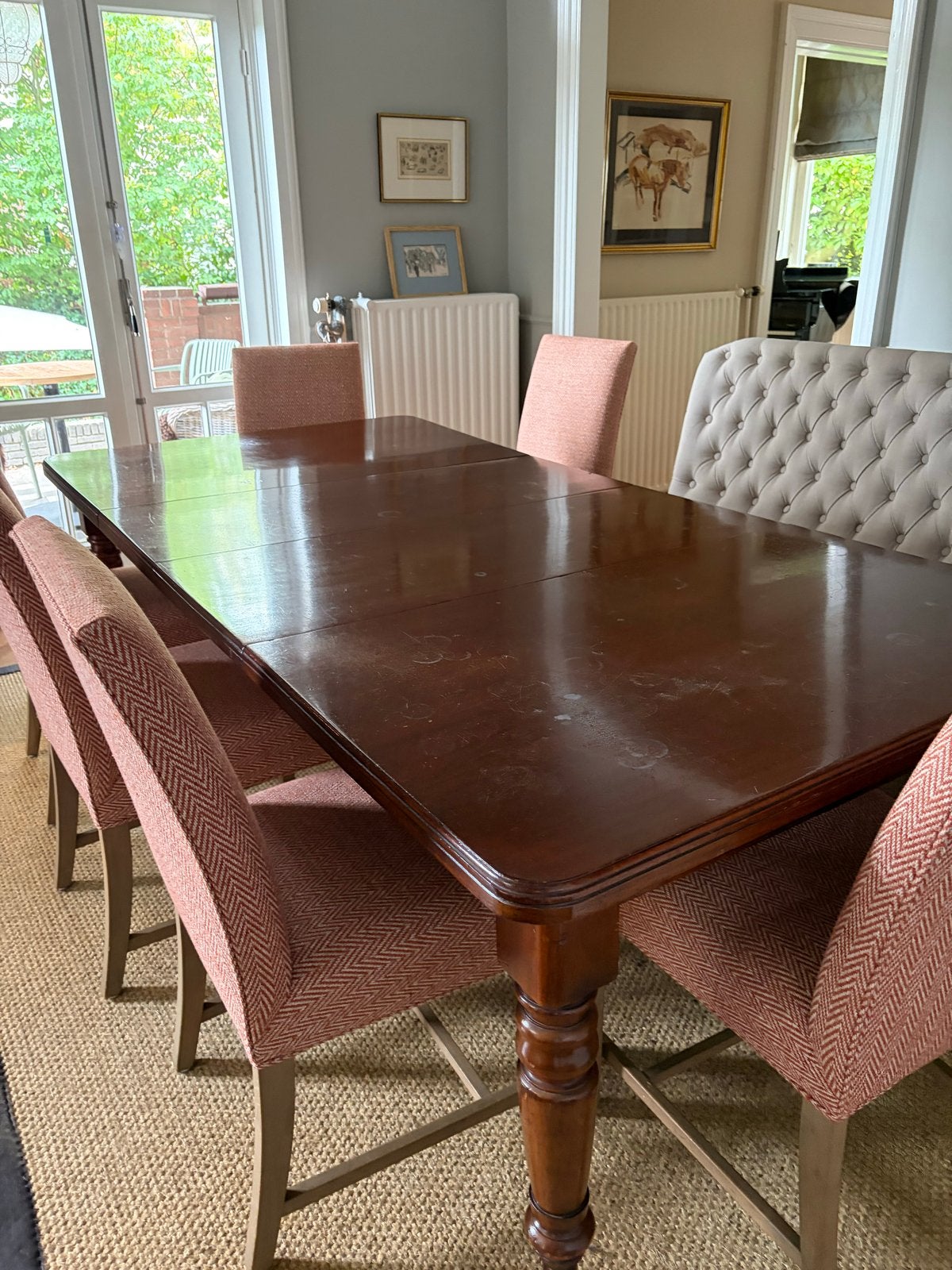 Antieke Mahonie Houten Slinger Eettafel, Antiek en Kunst, Ophalen