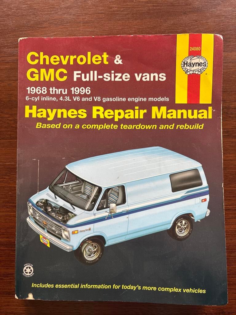 Haynes Reparatiehandleiding Chevrolet & GMC Full-size Vans, Boeken, Ophalen of Verzenden, Zo goed als nieuw, Chevrolet