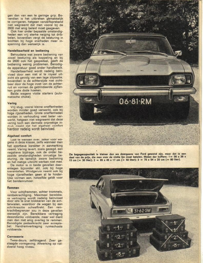 Autokampioen dubbeltest Ford Capri 2000 en 2600 1971, Ophalen of Verzenden, Gelezen, Ford