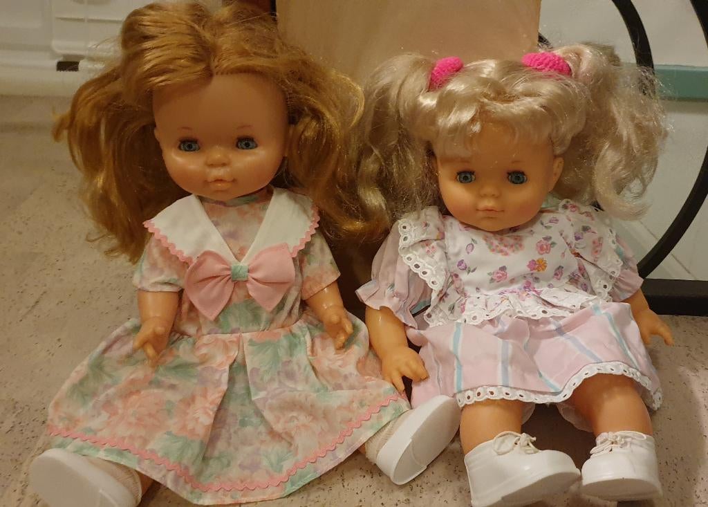 2 vintage poppen, Verzamelen, Poppen, Ophalen of Verzenden, Gebruikt, Pop