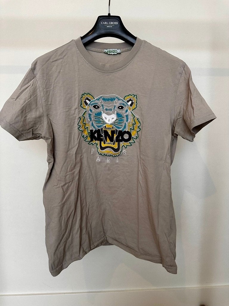 Kenzo heren T-shirt grijs met tijger maat L, Maat 52/54 (L), Zo goed als nieuw, Grijs, Kenzo