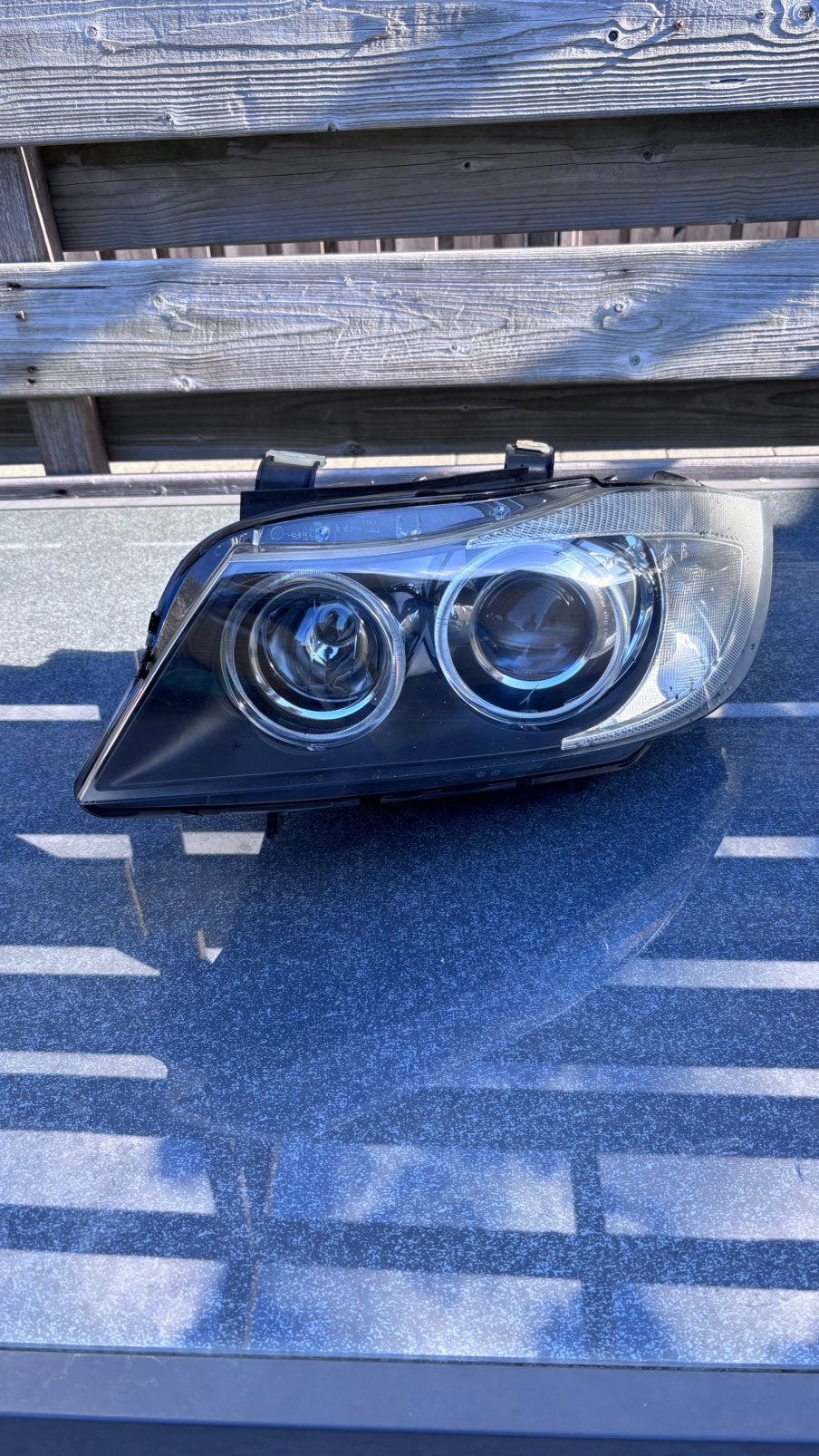 BMW linker koplamp xeon (angel eyes) 3 series pre-LCI, Auto-onderdelen, Verlichting, Ophalen, BMW