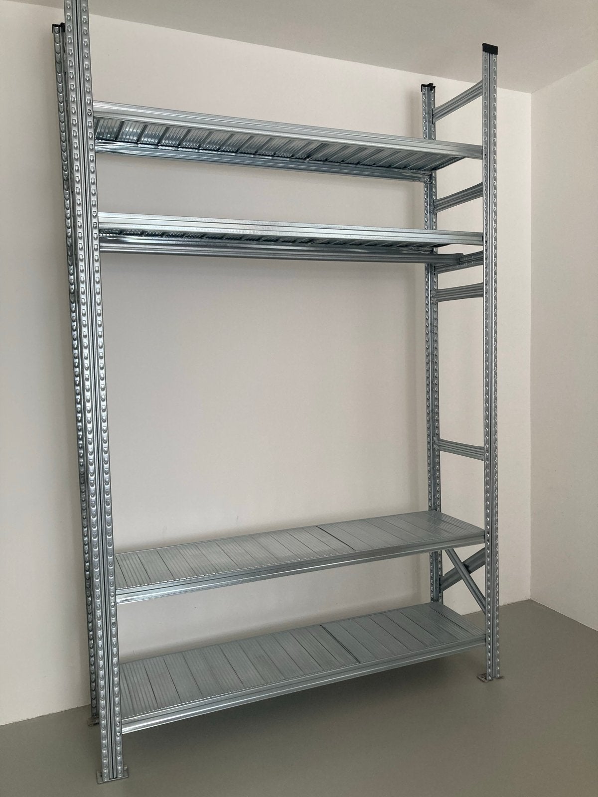 Stevige metalen stellingkast - 150x40,5x251cm, Ophalen, Zo goed als nieuw