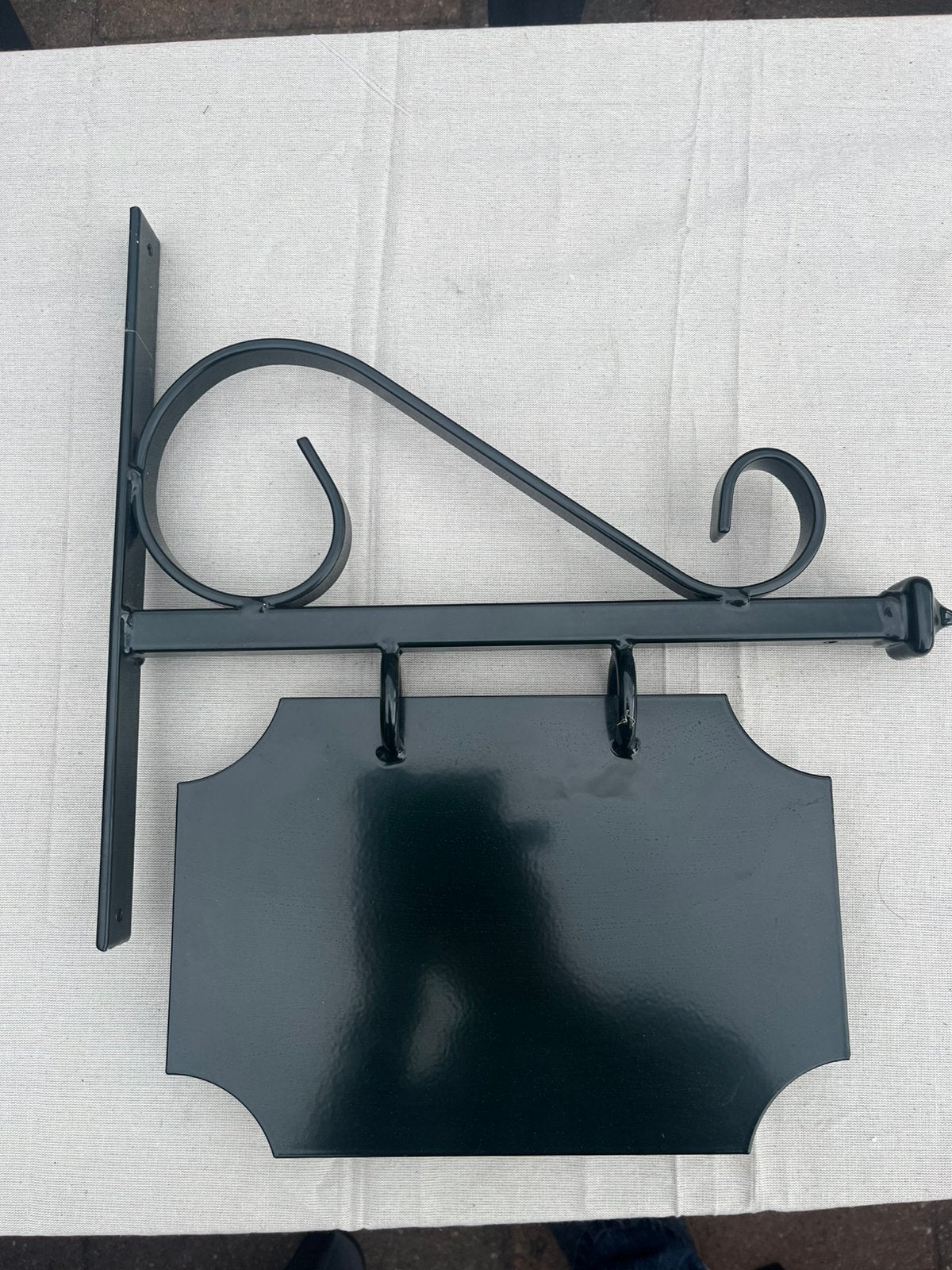 Antiek groen uithangbord/adresbord nieuw, Huis en Inrichting, Metaal, 30 cm, Nieuw, Ophalen of Verzenden