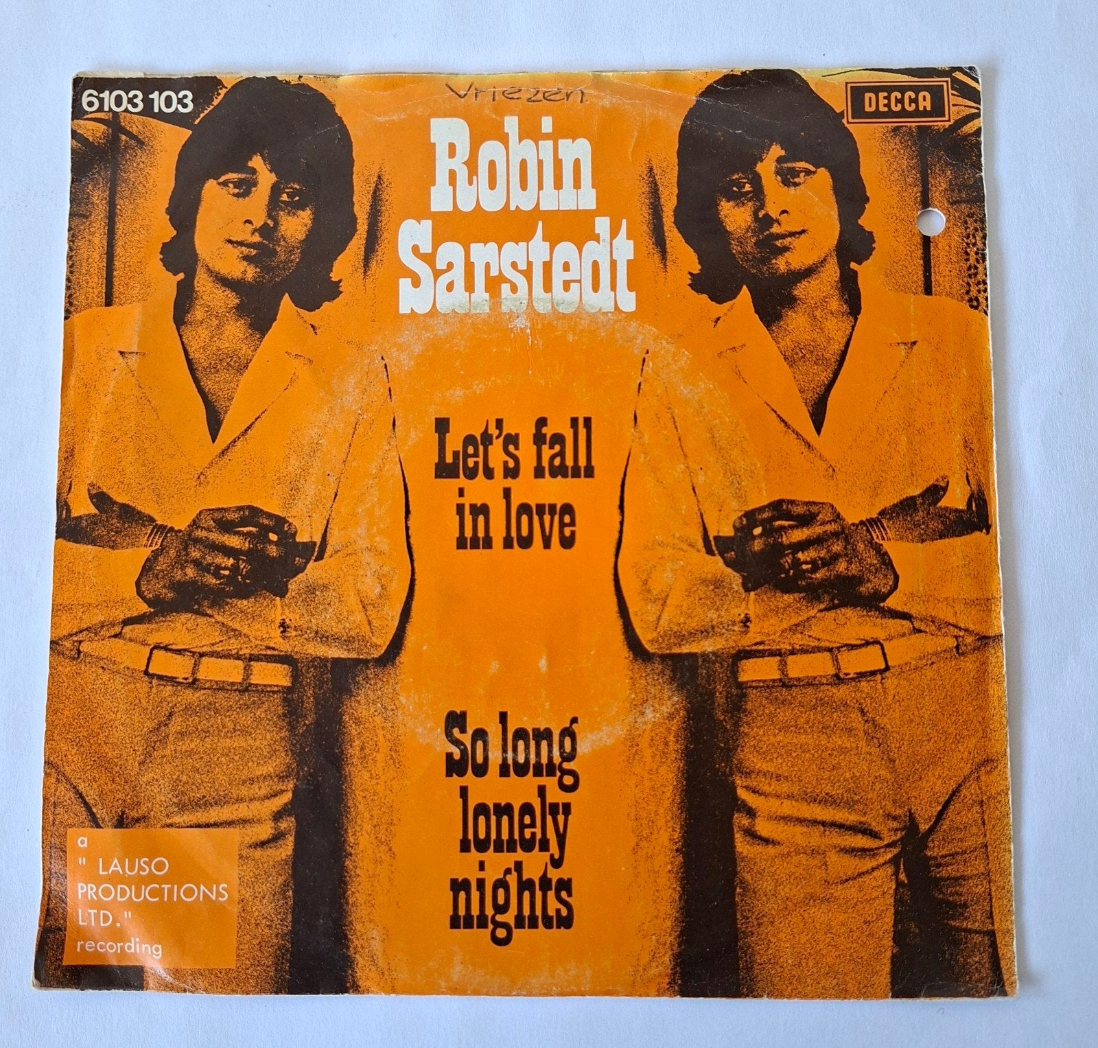 Robin Sarstedt     Let's fall in love, Ophalen of Verzenden, Gebruikt, 7 inch, Pop