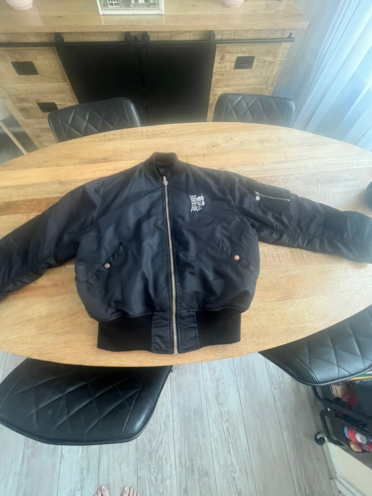100% hardcore bomberjack, Ophalen, Zo goed als nieuw, Maat 48/50 (M), Zwart
