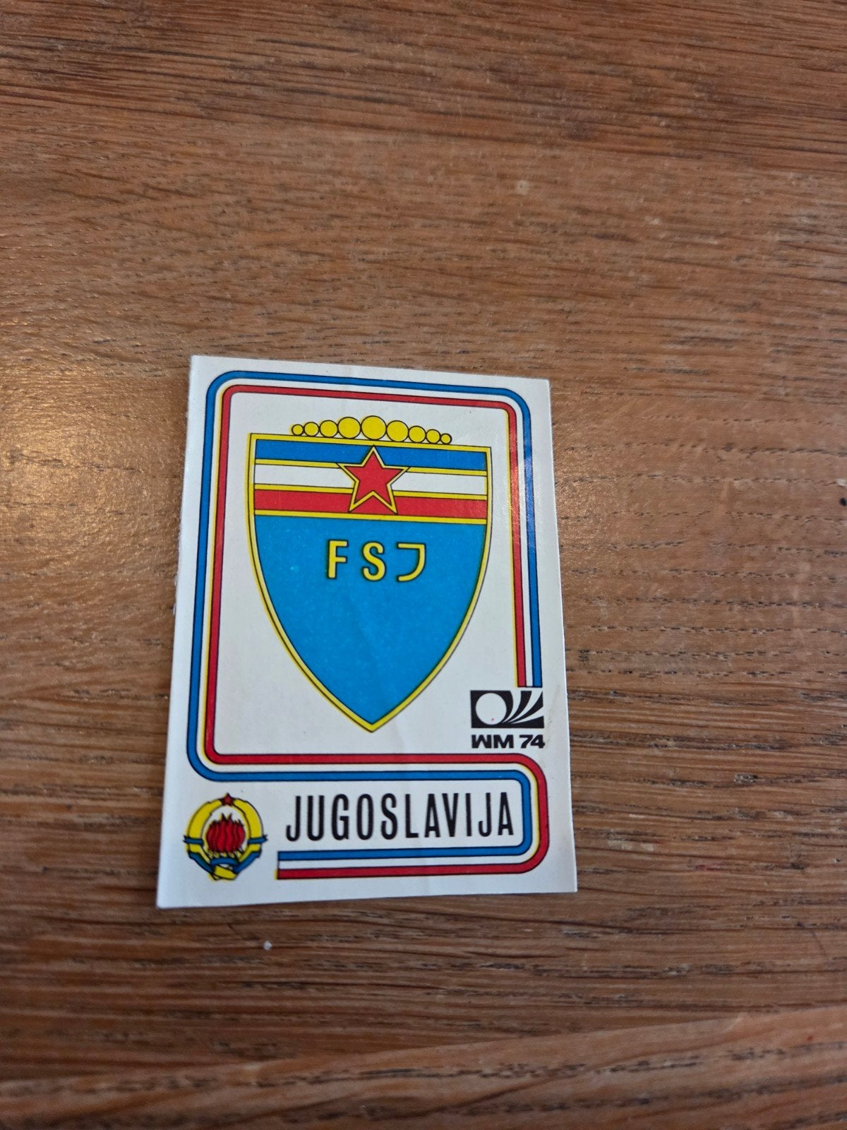 Panini WK 74 Joegoslavië, Ophalen of Verzenden, Zo goed als nieuw, Sticker
