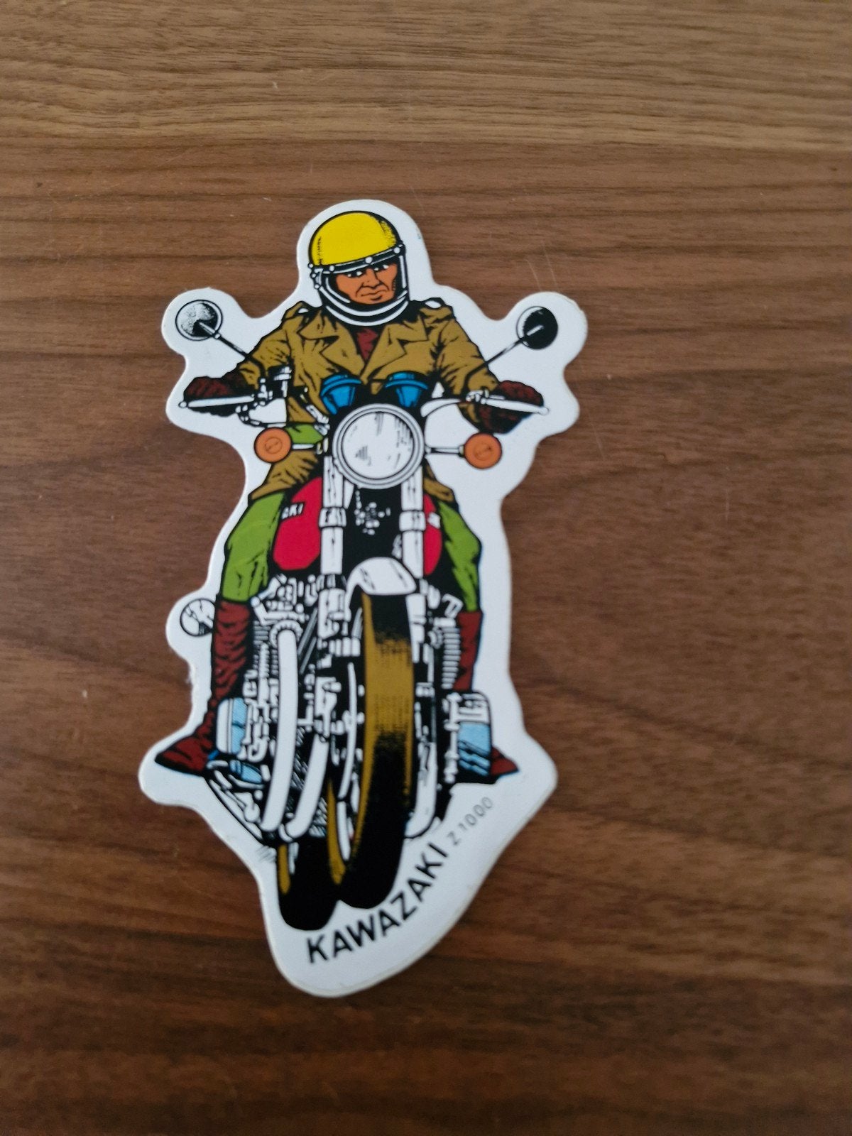 021 Vintage Kawasaki Z1000 Motor Sticker - Uniek Design, Verzamelen, Ophalen of Verzenden, Gebruikt, Auto of Motor
