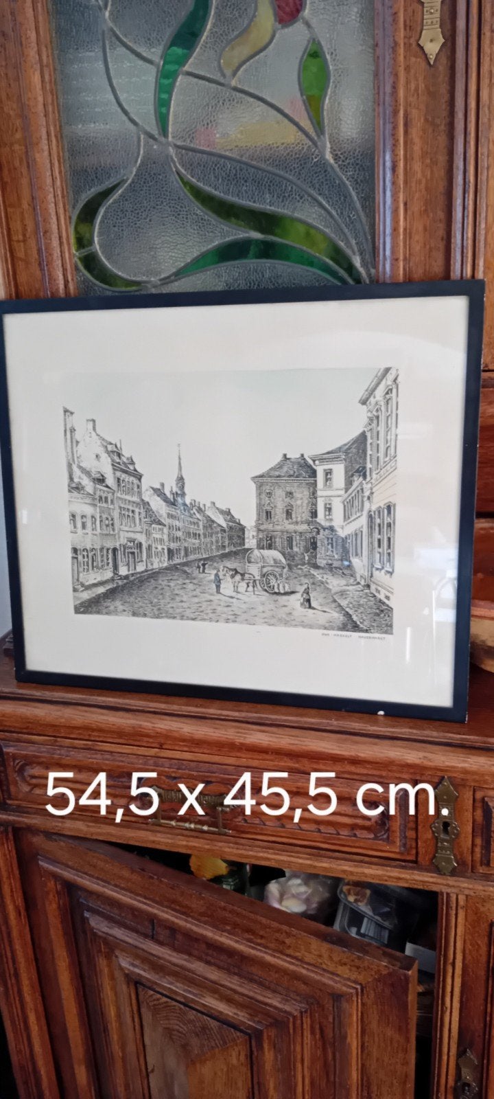 Oude ets havermarkt Hasselt., Antiek en Kunst, Curiosa en Brocante, Ophalen of Verzenden