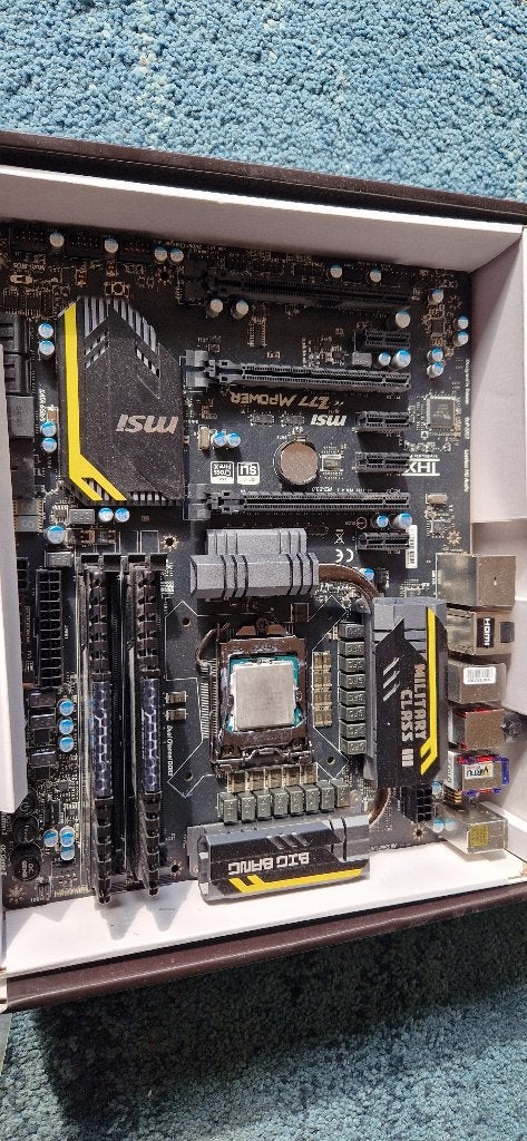 MSI Z77-moederbord  met I7 3770 processor en 8 Gb geheugen, Gebruikt, DDR3, Ophalen of Verzenden, ATX