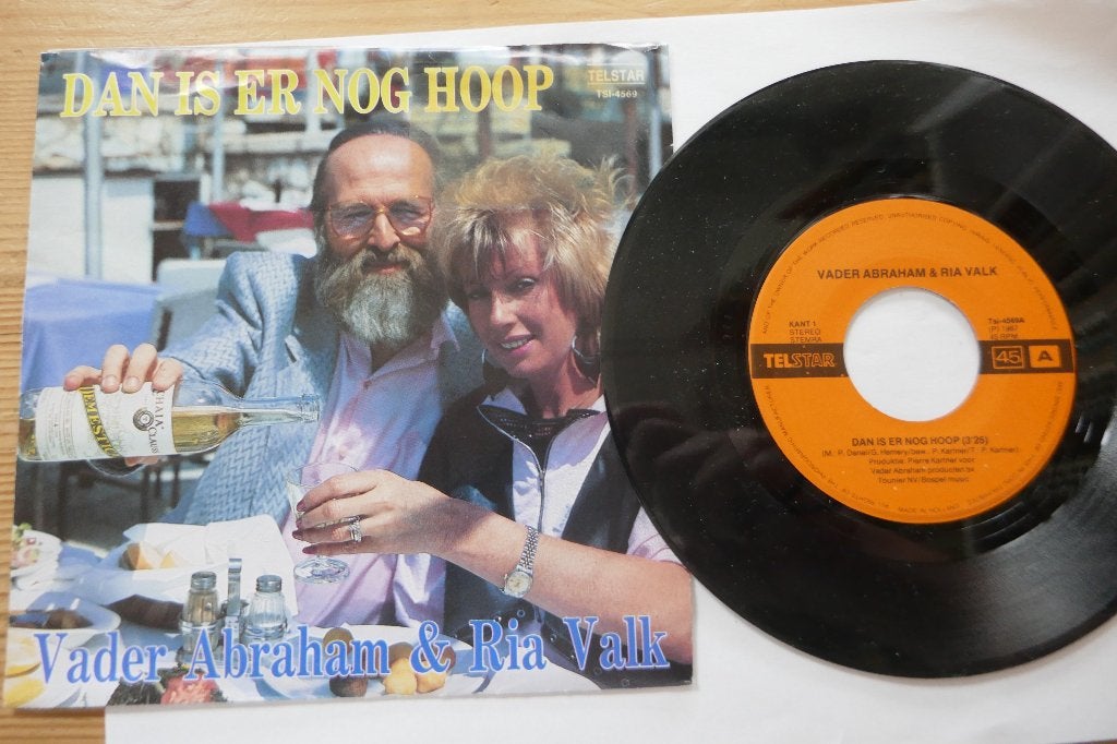 Single:  Vader Abraham & Ria Valk – Dan Is Er Nog Hoop, Cd's en Dvd's, Gebruikt, Overige formaten, Ophalen of Verzenden, Levenslied of Smartlap